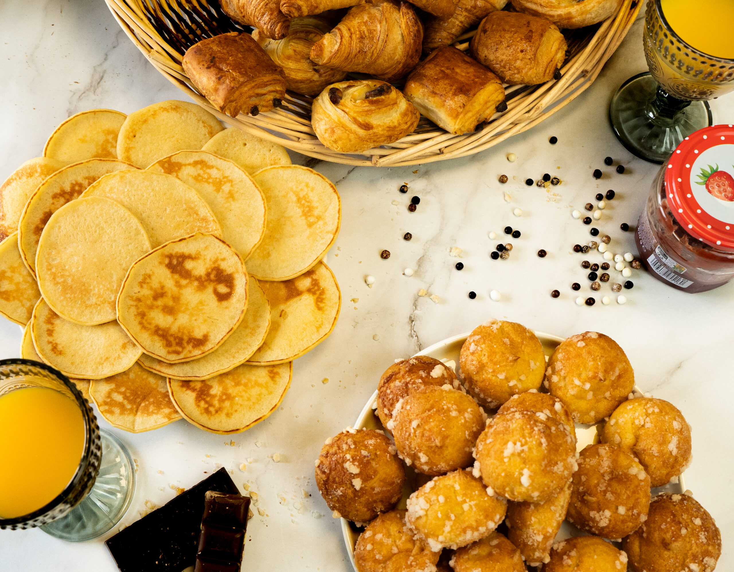 Petit déjeuner vu du dessus