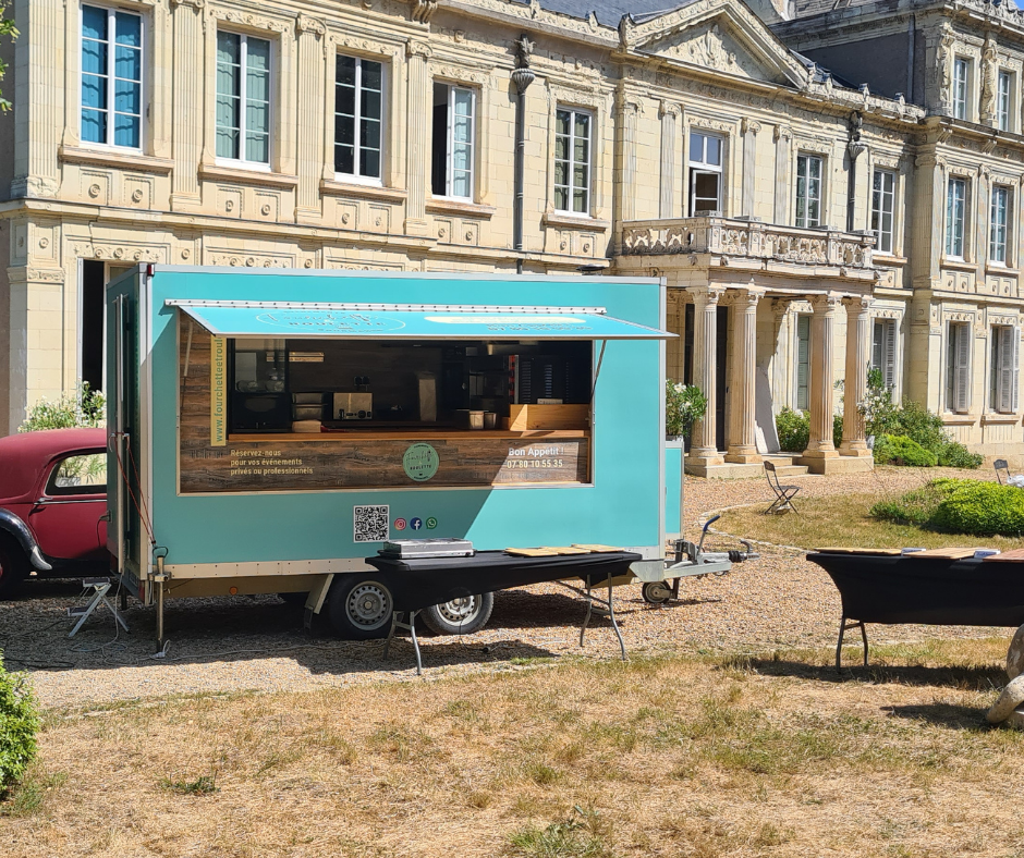 Remorque Fourchette et Roulette installée pour une fête privée en Loire-Atlantique